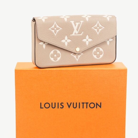 *SOLD* Louis Vuitton Félicie Pochette Monogram Empreinte Grey & Cream Leather - Picture 15 of 15